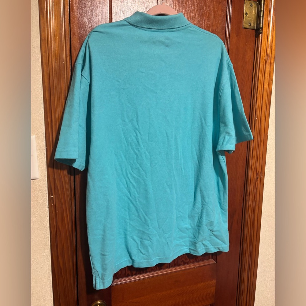 FOX FIRE Men’s Teal Blue Short Sleeve Collared Polo Shirt Size XL - Picture 5 of 5